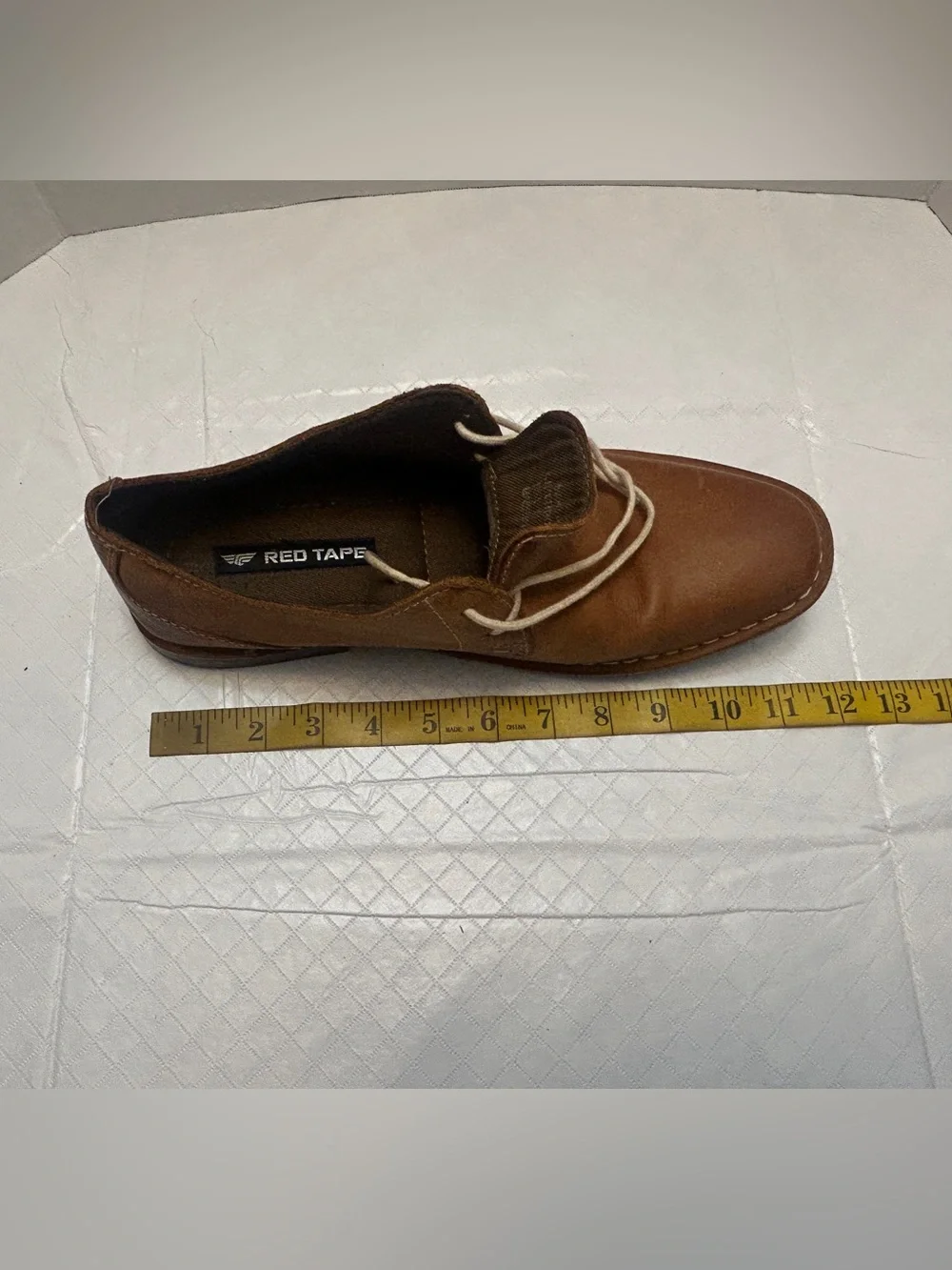 Red Tape Men's Brown Leather Oxford Dress Shoes Lace-Up Size 11